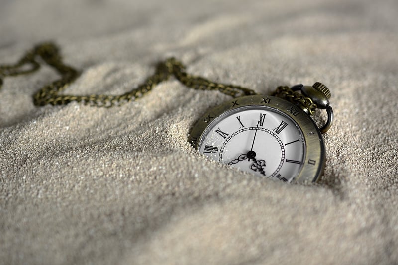 Clock showing time